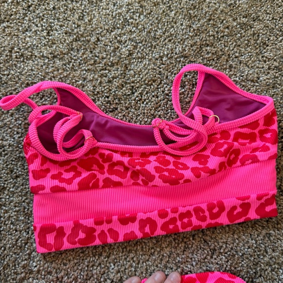 BEACH RIOT Hot Pink Leopard Print Bikini - Picture 6 of 7